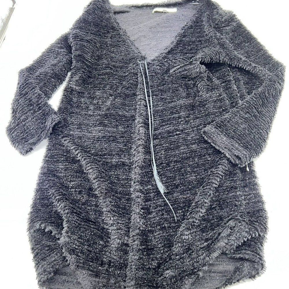 Bette Paige Black Long Sleeve Open Cardigan Size M USA